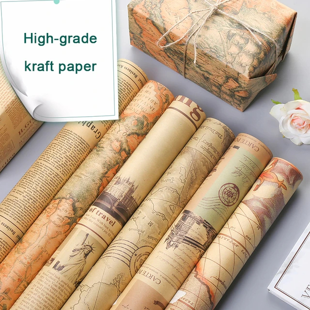 Buy Vintage Newspaper Wrapping Paper, 24 X 20 FT ROLL, Beautiful