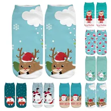Велосипедный Носок, шоссейные, уличные, спортивные, 3 пары, рождественские носки, Осень-зима, для бега, Санта Клаус, олень, узоры, теплые носки,#401015