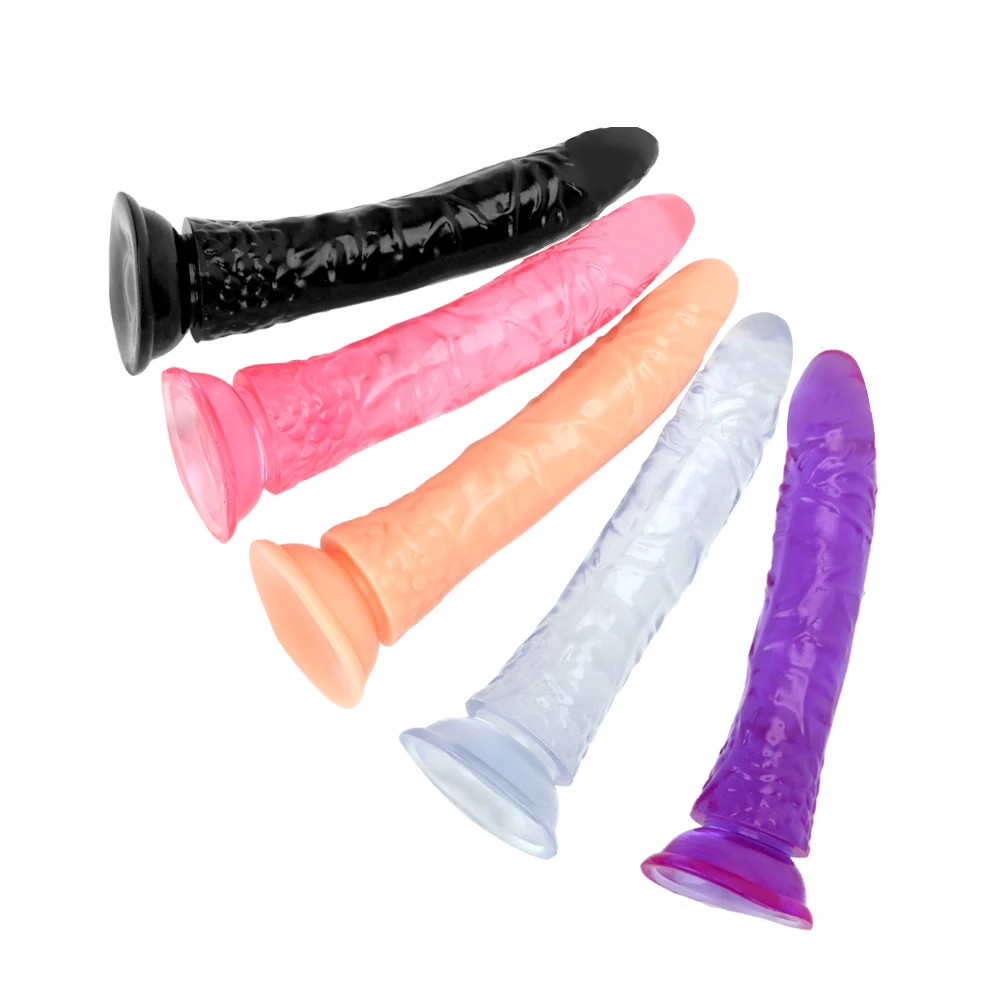 Realistic Crystal Anal Plug With Suction Cup Soft Silicone Toy_voghion.com