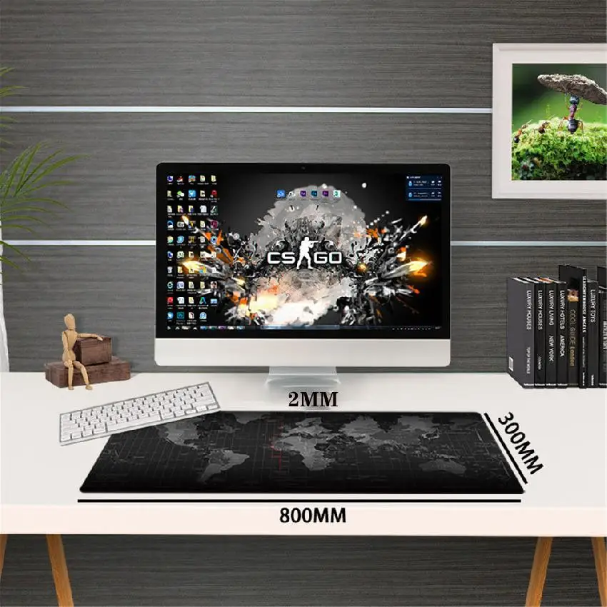 

Large Mouse Pad Hot Sell Extra Old World Map Gaming Mousepad Anti-slip Natural Rubber with Locking Edge Gaming Mouse Mat
