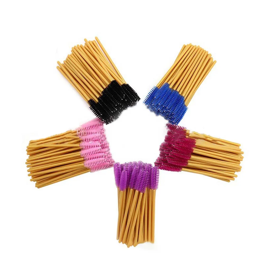 50 шт. кисти для макияжа одноразовая щеточка ресниц тушь палочки аппликатор