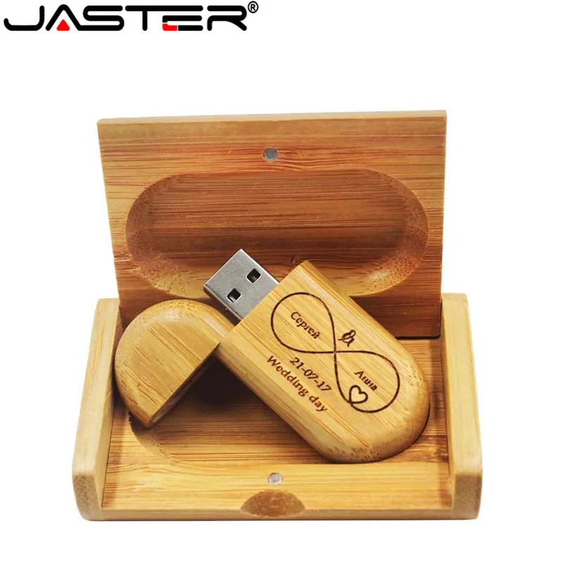 JASTER Деревянный Пользовательский логотип usb ellips Тип деревянная коробка флэш-накопитель флеш-накопитель usb 2,0 4 ГБ 8 ГБ 16 ГБ 32 ГБ 64 ГБ креативный подарок