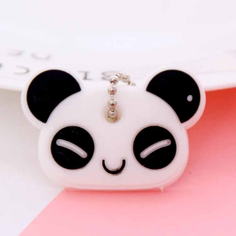 White Panda 36 шт./лот, милый мультяшный ПВХ брелок для ключей, брелок для ключей, игрушки на день рождения, карнавальные призы, детский подарок, наполнители для пиньяты - Цвет: White Panda
