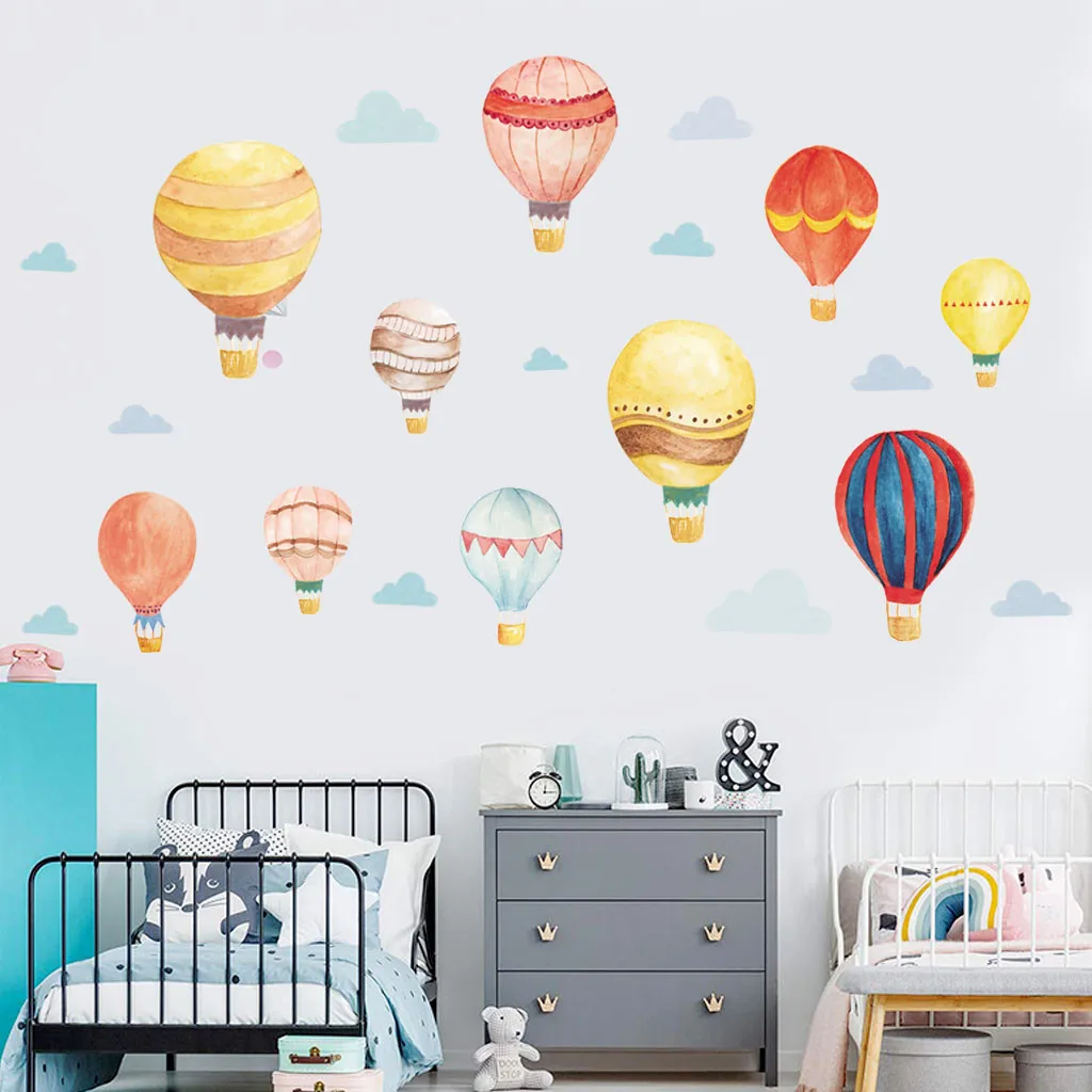 Новые Красочные облака воздушный шар наклейки на стену для детской комнаты художественный фон наклейки на стену s домашний Декор Гостиная Фреска наклейки