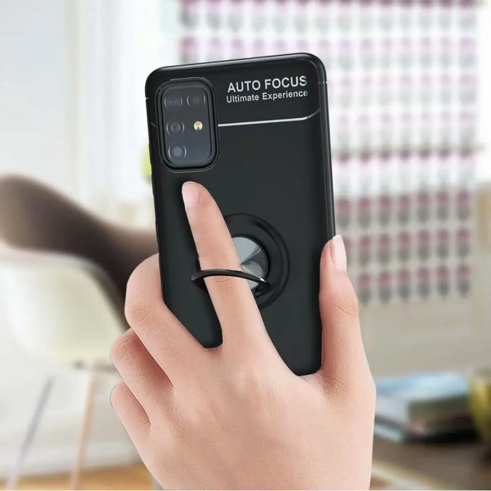 Ring Silicone Case For Samsung Galaxy M31 M21 M30S A11 A41 A01 A21S A81 A91 M10 M30 Case Anti-fall Phone Soft Cover