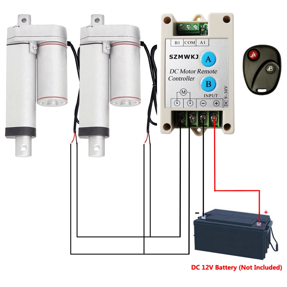 2 шт. 1500N/330lbs Heavy Duty 50 мм " с линейным приводом 12V двигатель+ Беспроводной наборы контроллеров для мебели Авто Лодка