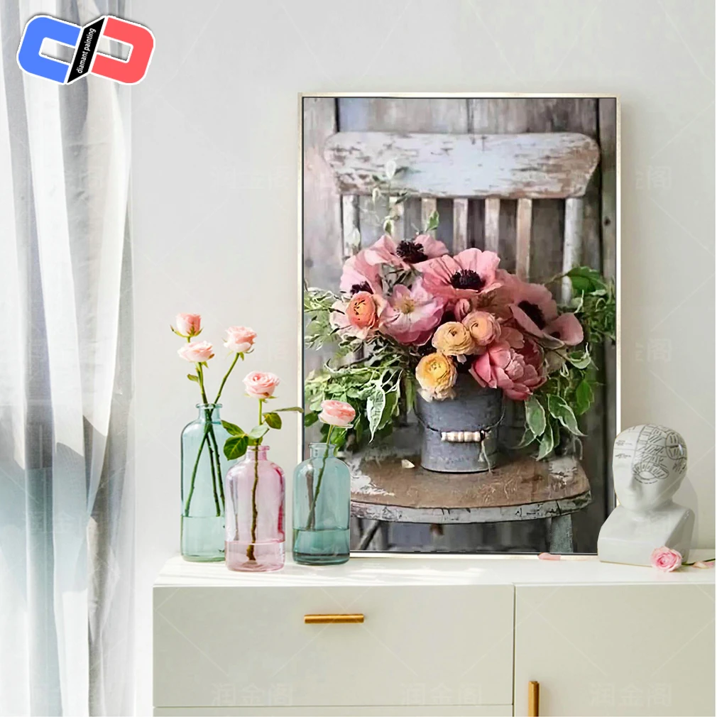 Diamant painting 100% Full Square/Round Drill 5D DIY Diamond Painting Flower chair Diamond Embroidery Cross Stitch 3D Decor diamond painting diamond painting accessories diamond painting sealer diamond painting stickers diamond painting pen diamond painting accessory box diamond painting coasters