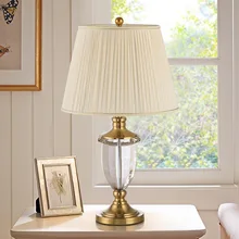 Контрактный Европейский тип хрустальная лампа голова кровати спальни дома гостиной виллы мягкий наряд индивидуальная настольная лампа