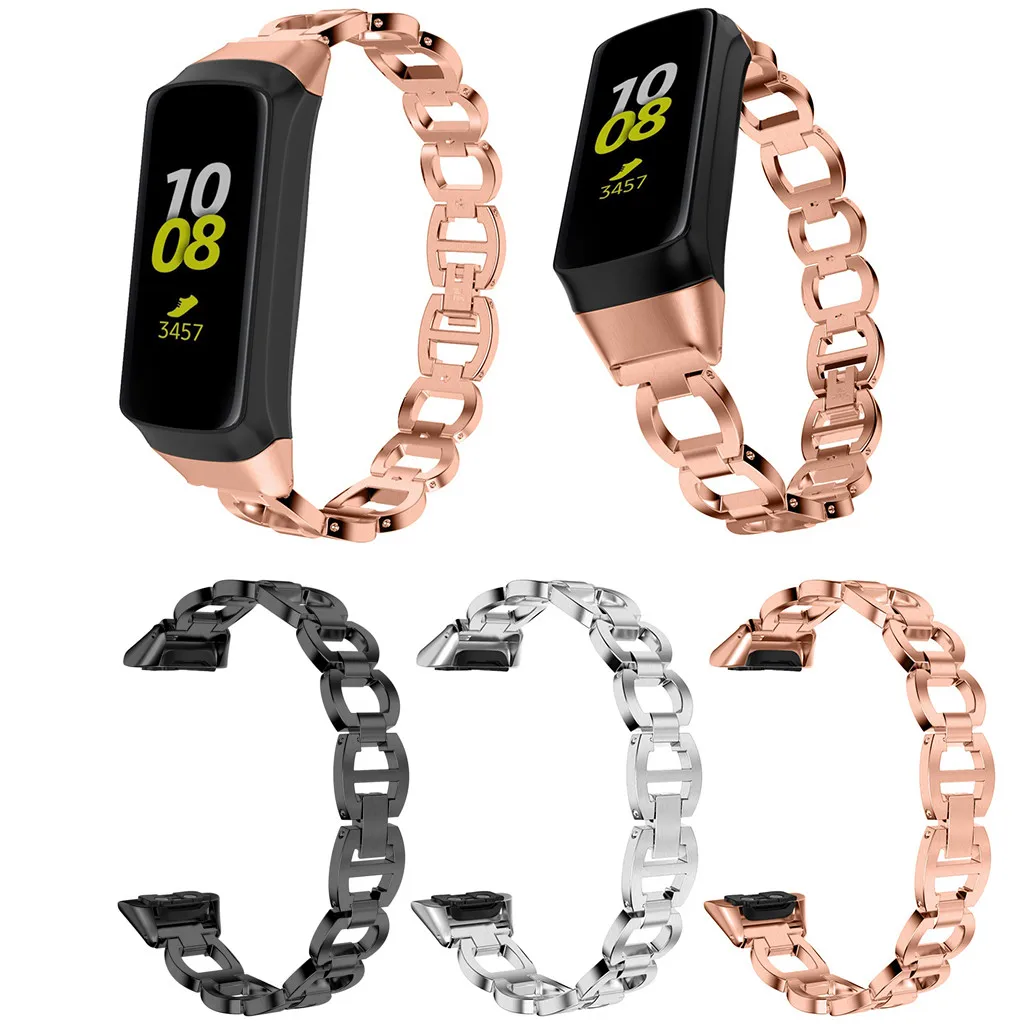Сменный браслет наручных часов ремешок для умных часов браслет из нержавеющей стали смарт часы ремешок для samsung Galaxy Fit ремешок