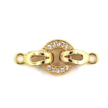 

Copper Clasps 18K Gold plated DIY Pearls Jewelry Fittings Fastener Connector Clasps For DIY Gems Pearls Necklace Bracelet Clasp