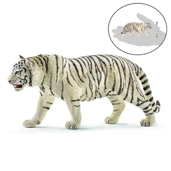 

6.2inch White Tiger PVC Figures Simulation Wild Life Animal Model Children Educational Creature Learning Toy
