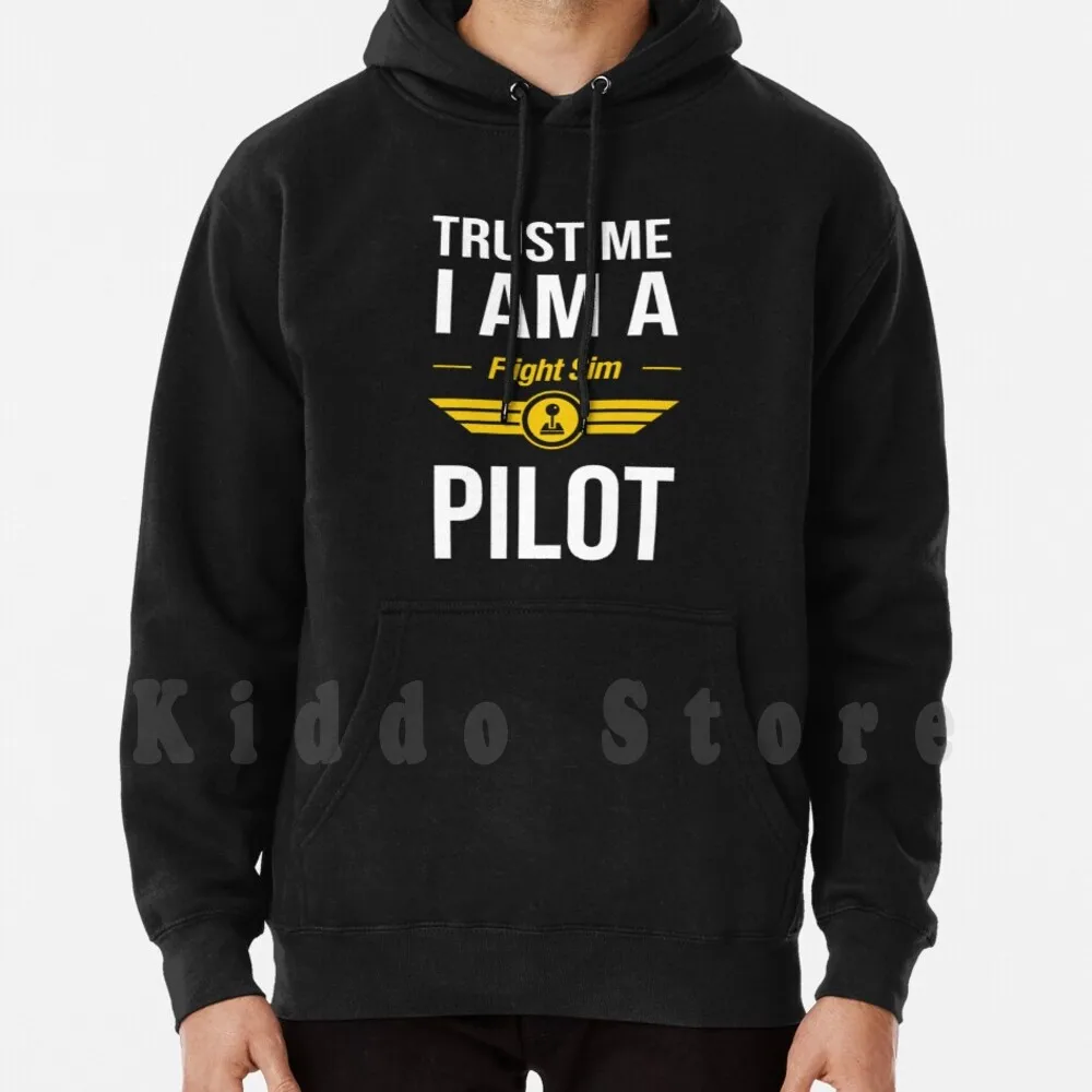 Flight Simulator Pilot Hoodies Manica Lunga Trust Me Sono Un Pilota Di Volo Sim