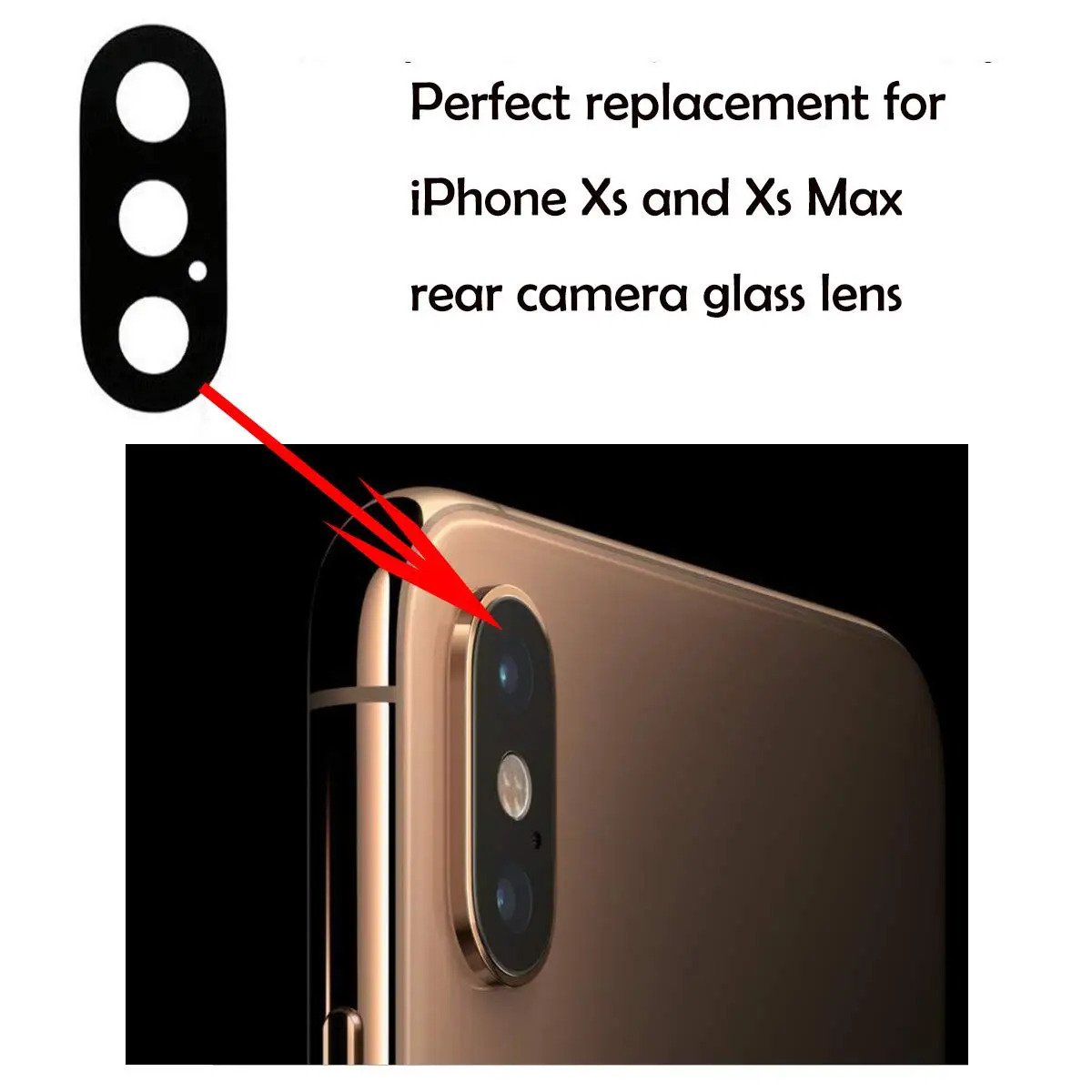 Задняя камера стеклянная крышка объектива Замена для iPhone Xs Max оригинал с клеем
