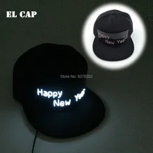 С новогодней подсветкой, шапка s, хип-хоп, шапка EL Wire Snapback, Рождественский головной убор с подсветкой для взрослых мужчин и женщин