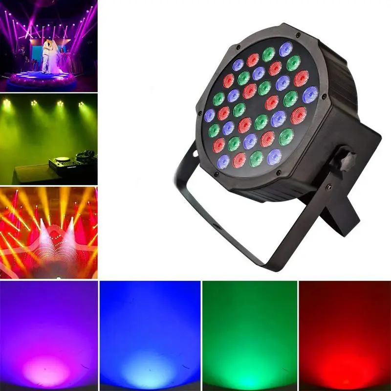 

Promotion! DJ Up Lighting Wash Light with RGB-36 LEDs Stage Light Controlled DMX Control-Best for Karaoke Club Disco Bar Wedding