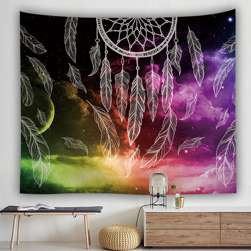 

Simanfei Tapestry Starry Pattern Blanket Digital Print Pattern Bedroom Living Room Wall Hanging Decoration Beach Towel