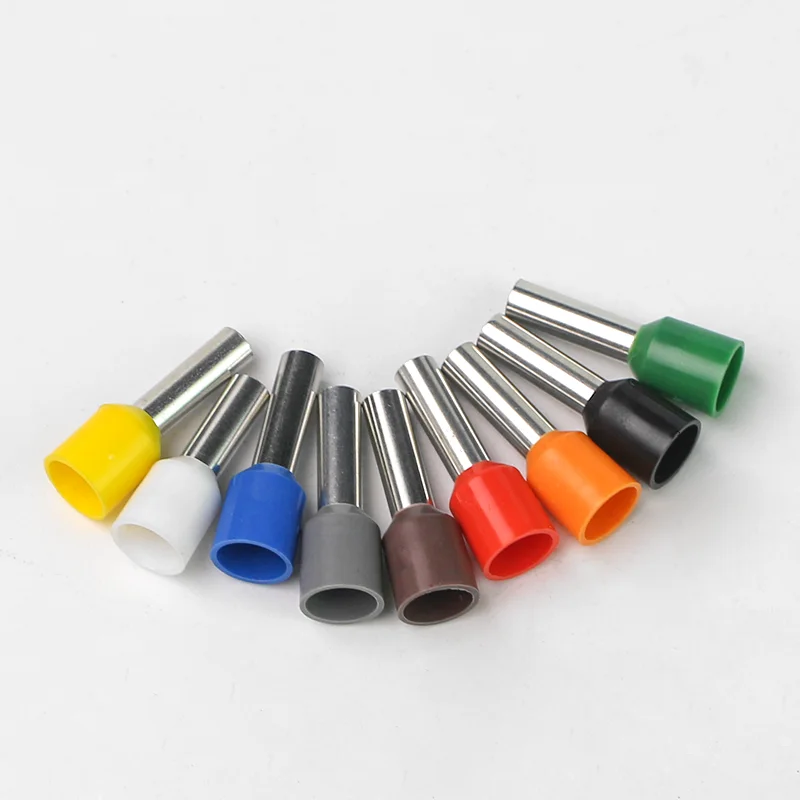 

100pcs/Pack E0508 E7508 E1008 E1508 E2508 E4009 E6012Block-Cord Terminal End-Wire-Connector Insulated Ferrules Terminal Cord End