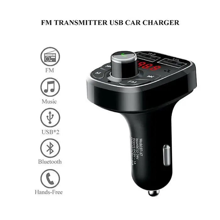 Портативный автомобильный fm-передатчик Dual USB USB2.0 зарядки TF карты Bluetooth MP3 5 Вт для слушания музыки 32