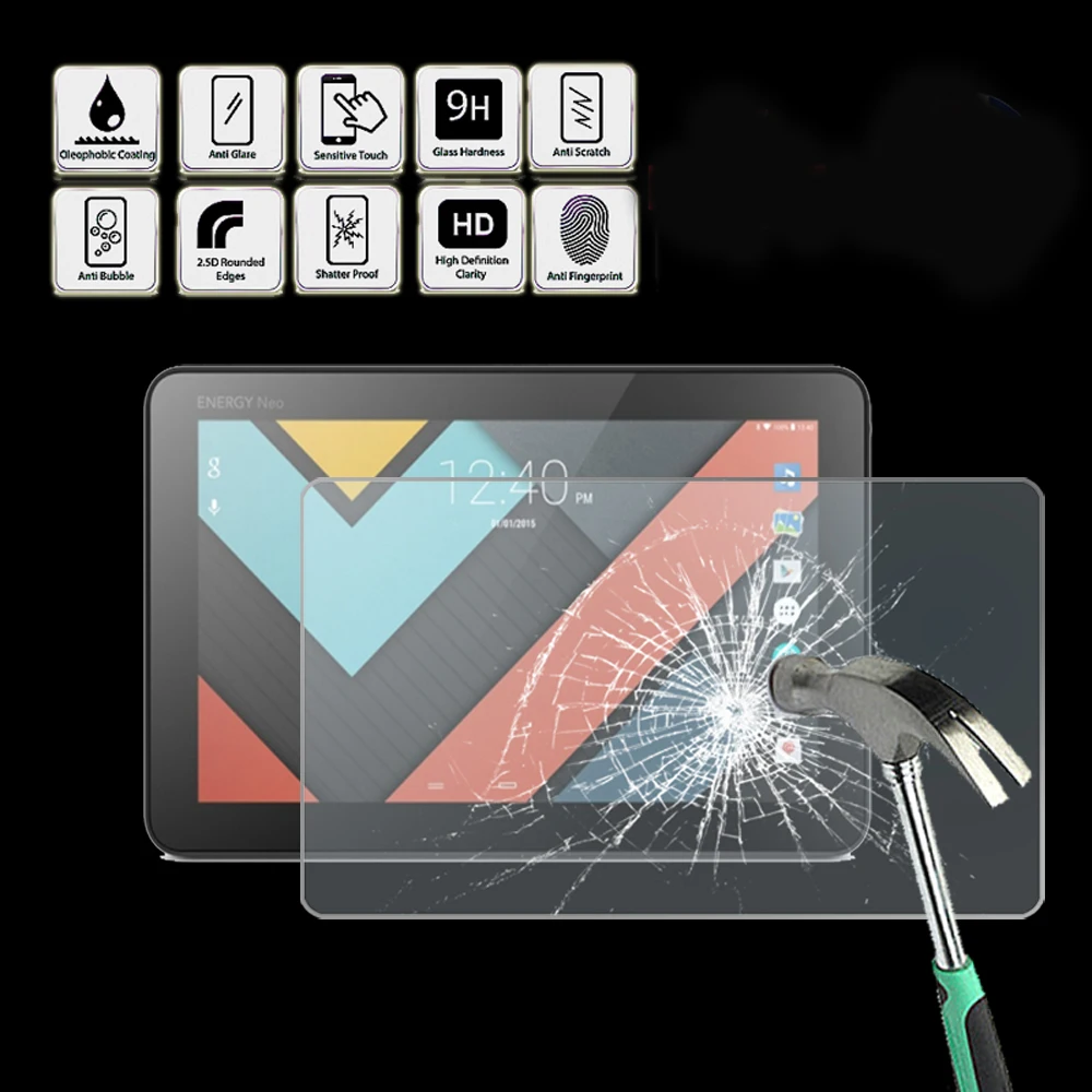 

For Energy Sistem Tablet Neo 9 - Tablet Tempered Glass Screen Protector Cover Anti Fingerprint Screen Film Protector Guard Cover