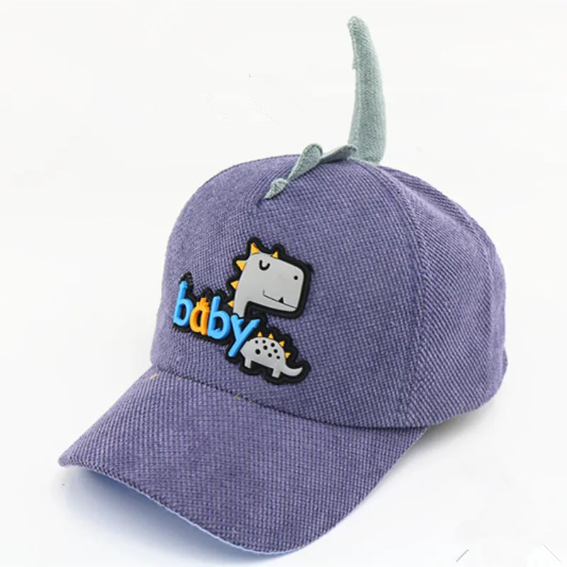 

Children's cartoon boy and girl hat Autumn and winter new Baby small dinosaur baby cap wild student baseball caps kids snapback