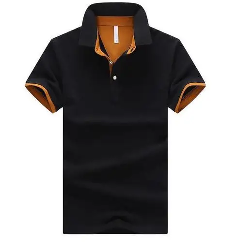 OLOEY новые модные однотонные мужские рубашки поло с отворотом воротник Slim Fit Топы Повседневные Классические мужские футболки поло рубашки S-5XL - Цвет: C85-G44-B16