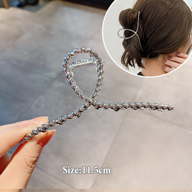 Pearl Hair Claw For Women Ladies Makeup Hair Barrettes Hair Accessories Korean Cross Crab Hair Clip Fashion Girl Headwear