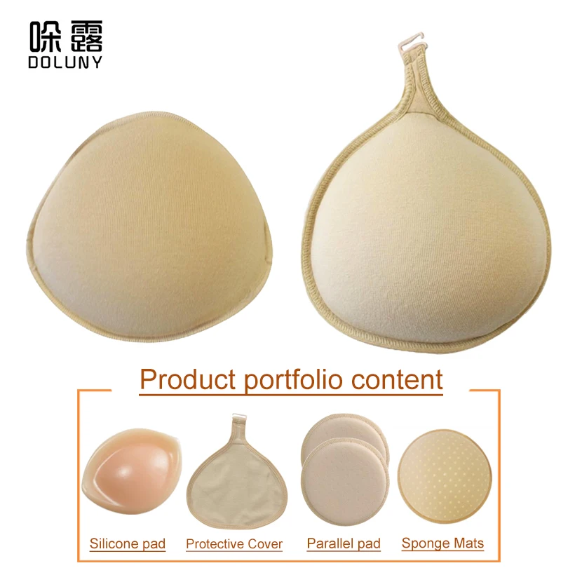 

Triangle Fake Breast Forms Sponge Breast Prosthesis Lightweight Assemble Silicone Breast Pad / Protective Cover / Sponge Pad XS