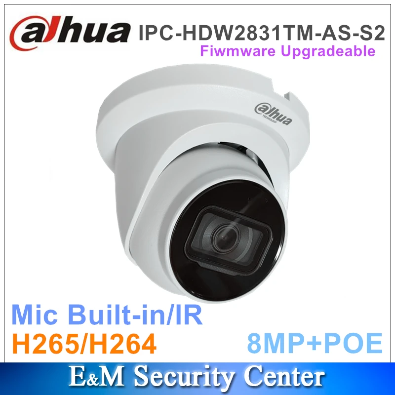Оригинальная камера видеонаблюдения Dahua с логотипом IPC-HDW2831TM-AS-S2 8MP IP CCTV Lite IR POE