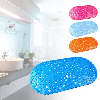 

PVC 67*35CM Household Shower Foot Mats Useful Bath Stone Mat Powerful Suction Cup Convenience Creative Bathtub Pads Bathroom