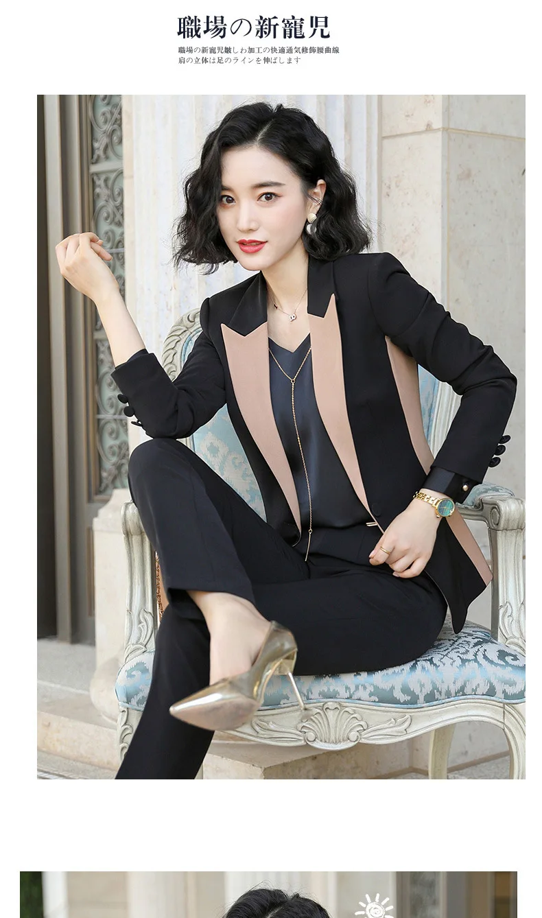 High-end Модный костюм женский костюм офисный костюм Комбинезоны Новая мода темперамент рюкзак для колледжа; рюкзак для студентов профессионального интервью форма