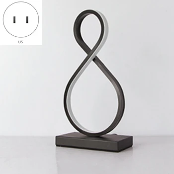 

Promotion! Modern LED Desk Lamp Bedroom Reading Bed Head Eye Table Lamp with Remote Control and US Plug