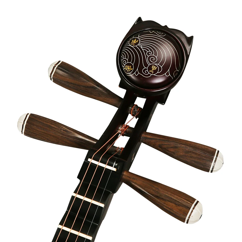 Pipa Musical Instrument Hardwood Bone Flower Sycamore Wood Panel Color Wood Back for Beginner and Professional Player