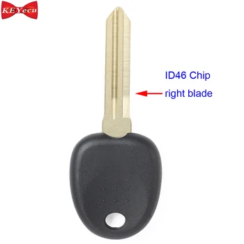 

KEYECU Transponder Key with ID46 Chip for Hyundai Santa Fe Elantra Tucson Genesis Coupe Remote Key Car Key Uncut Right Blade