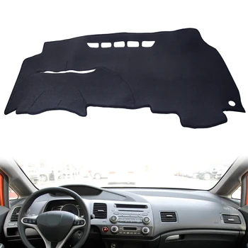 

CITALL Non-slip Black Center Console Dashboard Cover Dashmat Dash Mat Pad Carpet Sun Shield fit for Honda Civic 2006-2011