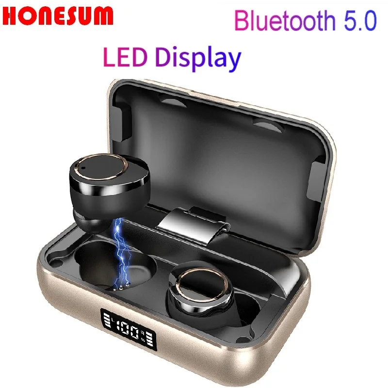 Bluetooth TWS X13 беспроводные наушники IPX7 5 0 с шумоподавлением сенсорные светодиодный