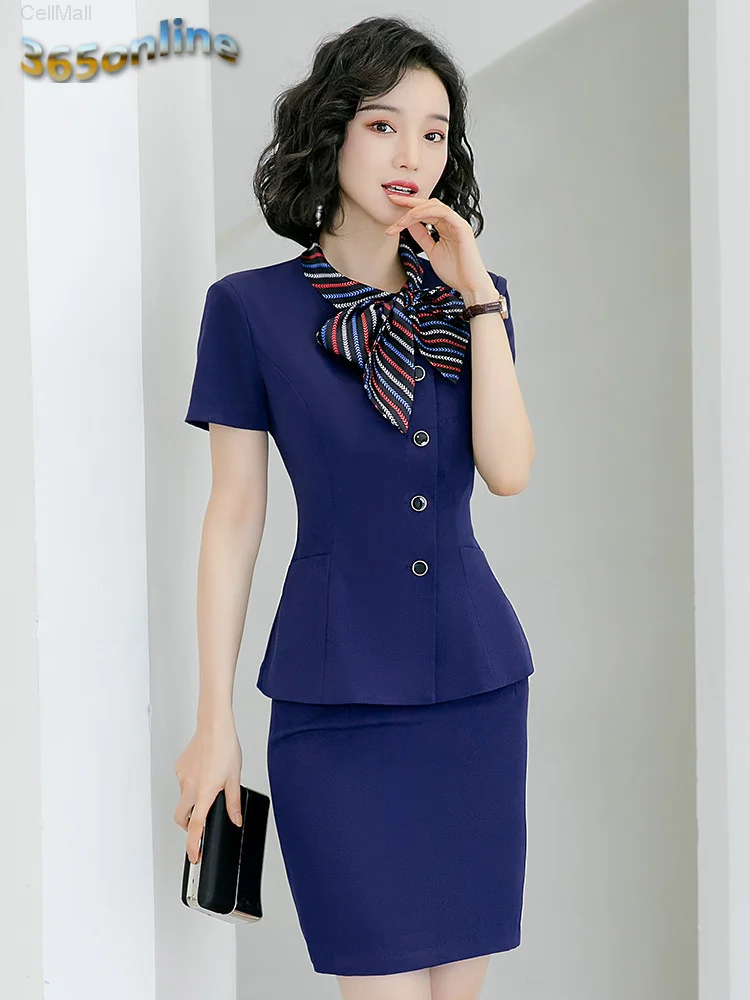 

Formal Uniform Designs Pantsuits with Pants and Jackets Coat for Women Business Work Wear Blazers with Scarf Ladies Suits