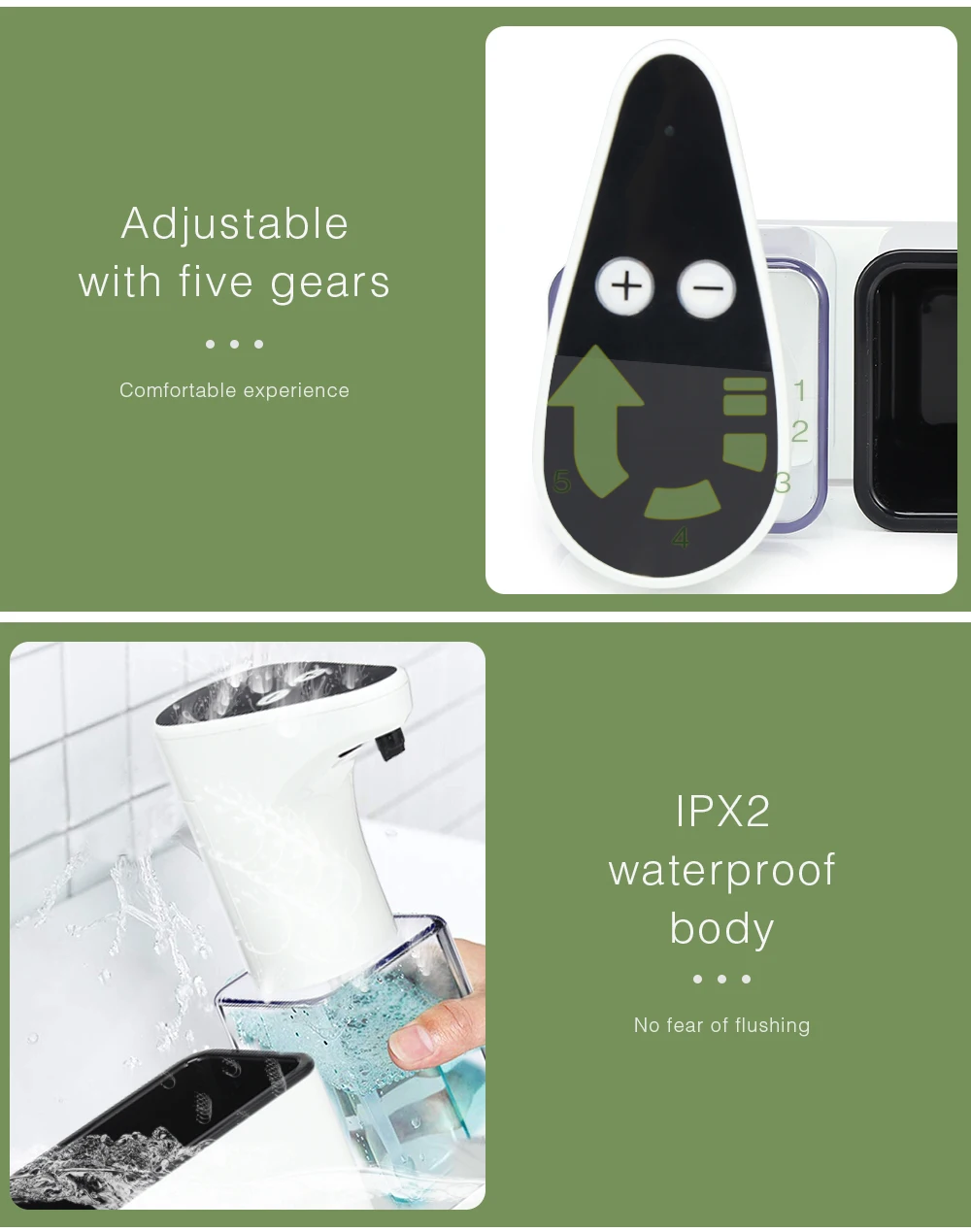 450ml Infrared Sensing Automatic Soap Dispenser with Storage Function