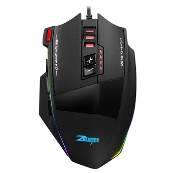 

ZELOTES C-13 13 Programmable Buttons Wired USB Mouse 5 Levels 1500-10000DPI Adjustable RGB Optical Gaming Mice