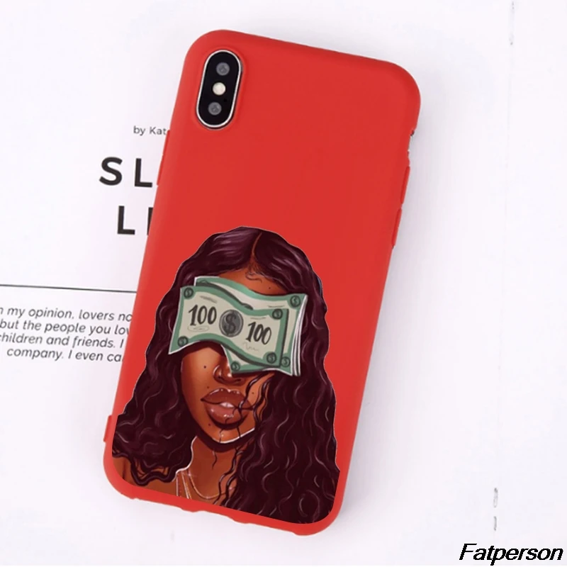 Забавный чехол для телефона с Черной головкой и надписью Make Money Not Friends Women IPhone X XR XS