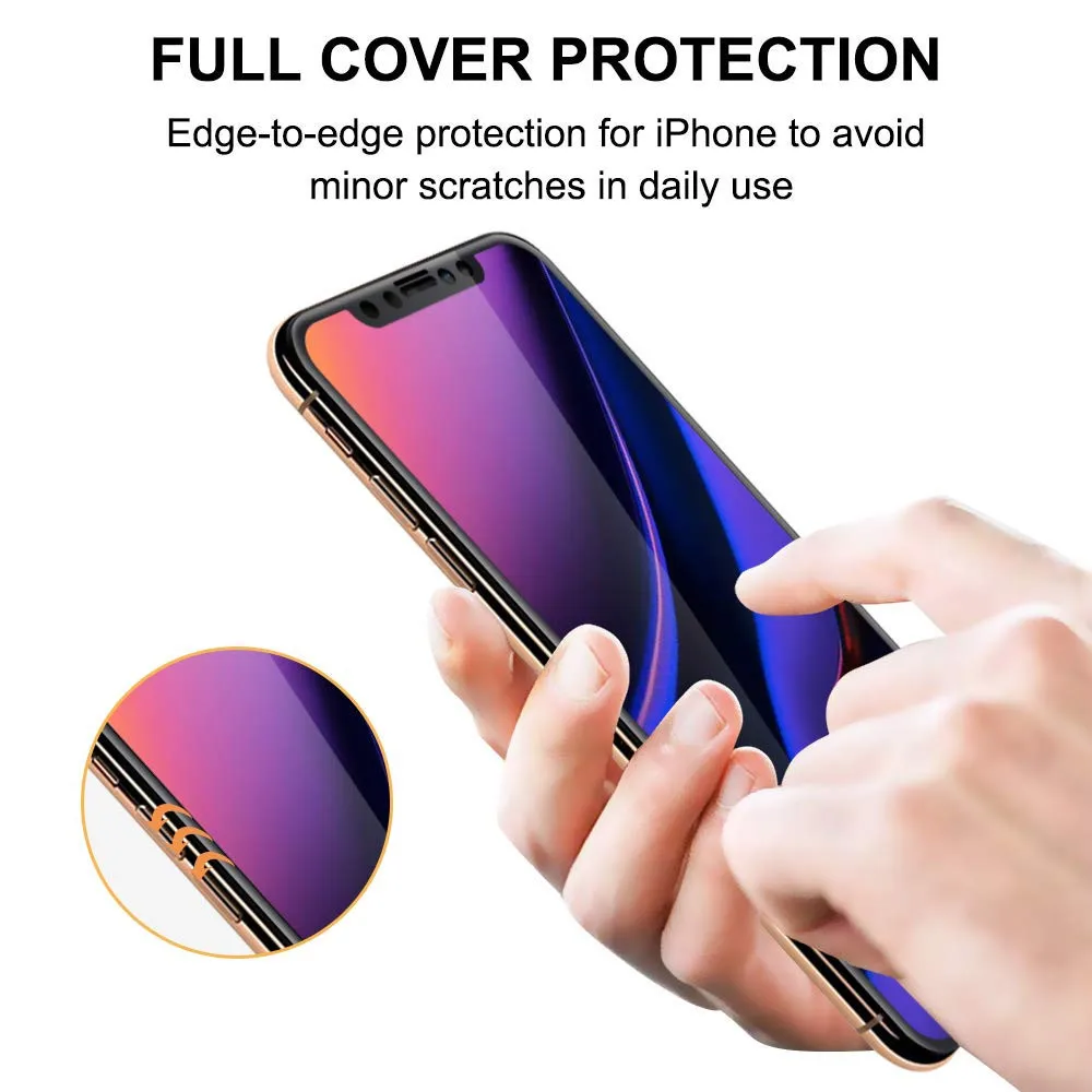 400 шт для iPhone 11 Pro/iPhone X/iPhone XS защита экрана полное покрытие 9H 0,3 мм Анти-отпечатков пальцев закаленное стекло пленка