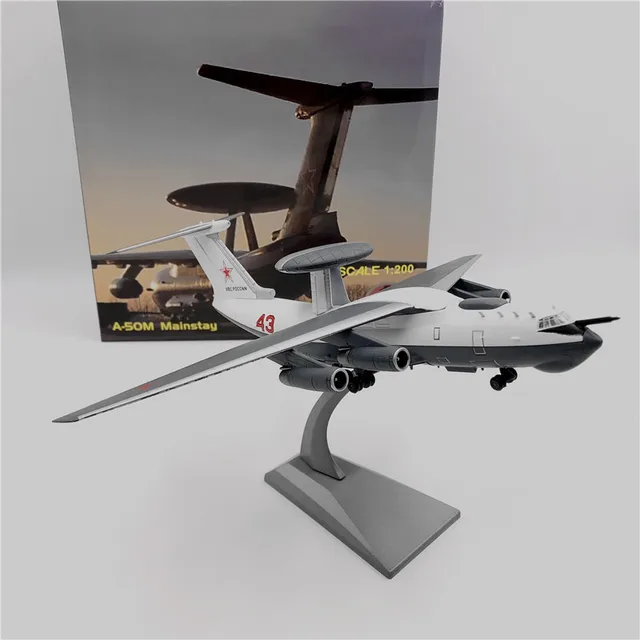 1/200 Scale Military Model Toys A-50 Mainstay Aircraft Fighter Diecast Metal Plane Model Toy For Collection Free Shipping 6