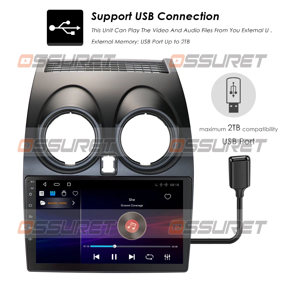 New! Android 10 HD1080P 2.5D CarPlay Car Radio Multimidia Video Player GPS For Nissan Qashqai 1 J10 2006-2013 2 din No dvd WIFI