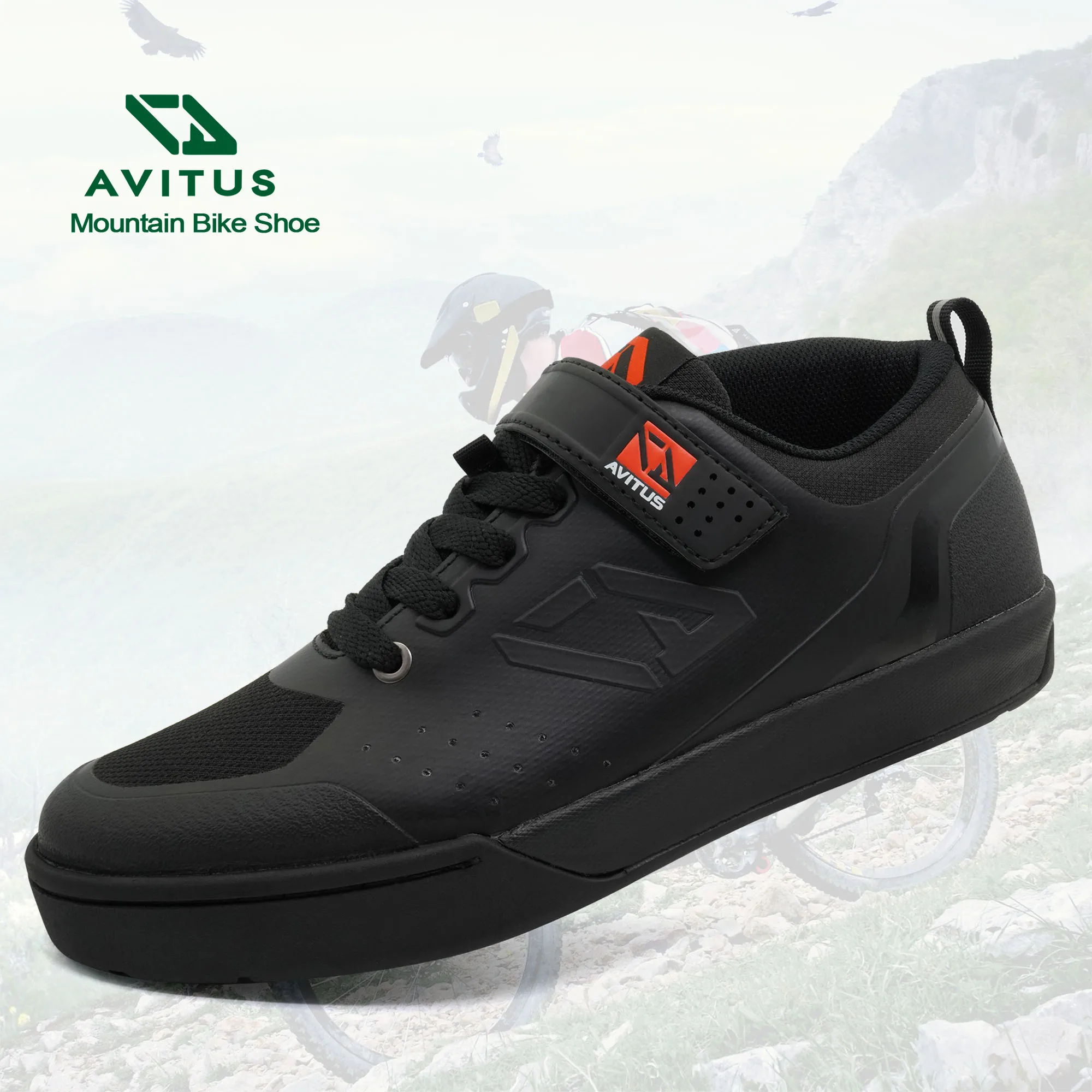 2-Bolt Clipless Pedal SPD Cycling Shoes Men AVITUS MTB Shoe Rubber Sole Downhill Enduro Gravel Freedride
