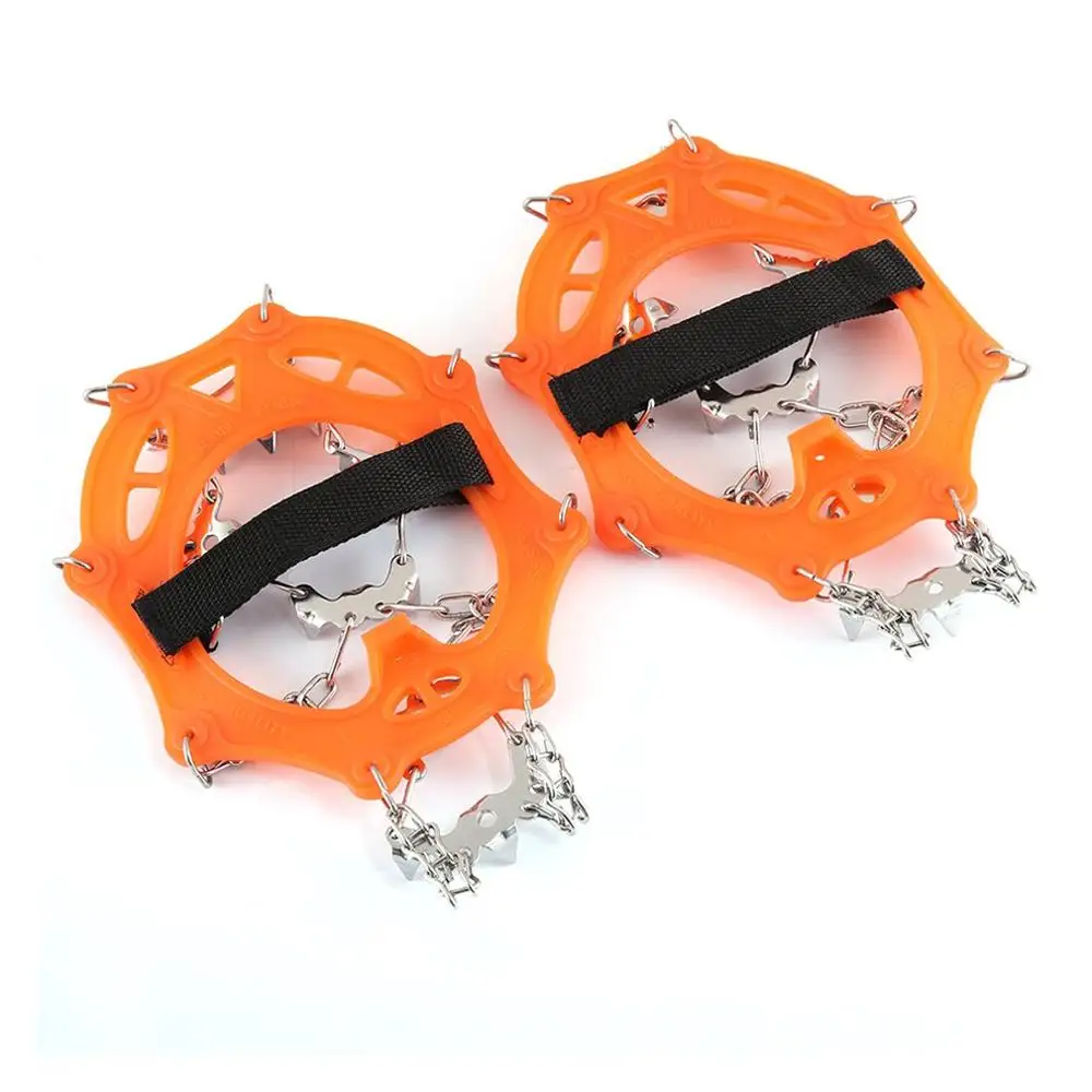 

19 Teeth Claws Micro Spikes Cleat Footwear Ice Snow Grips Traction System Crampons Non-Slip Shoes Cover For Hiking