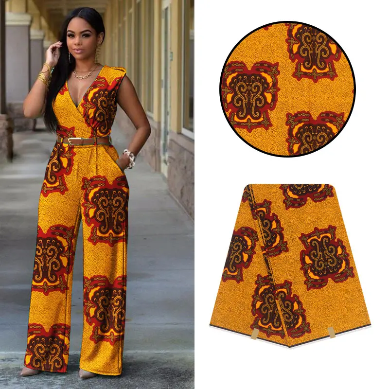 

African Fabric Ankara Fashionable Real Print Fabric African Veritable For Party Pagne Africain Hot Tissus Veritable W00161-1