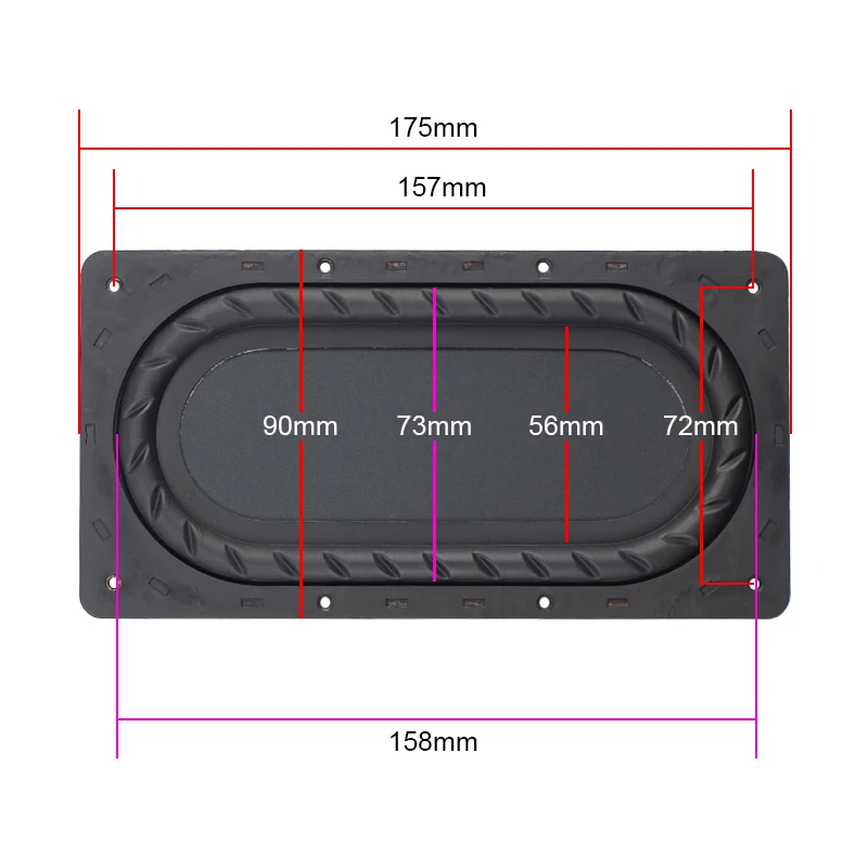 90mm, radiador de baixa frequência com 5