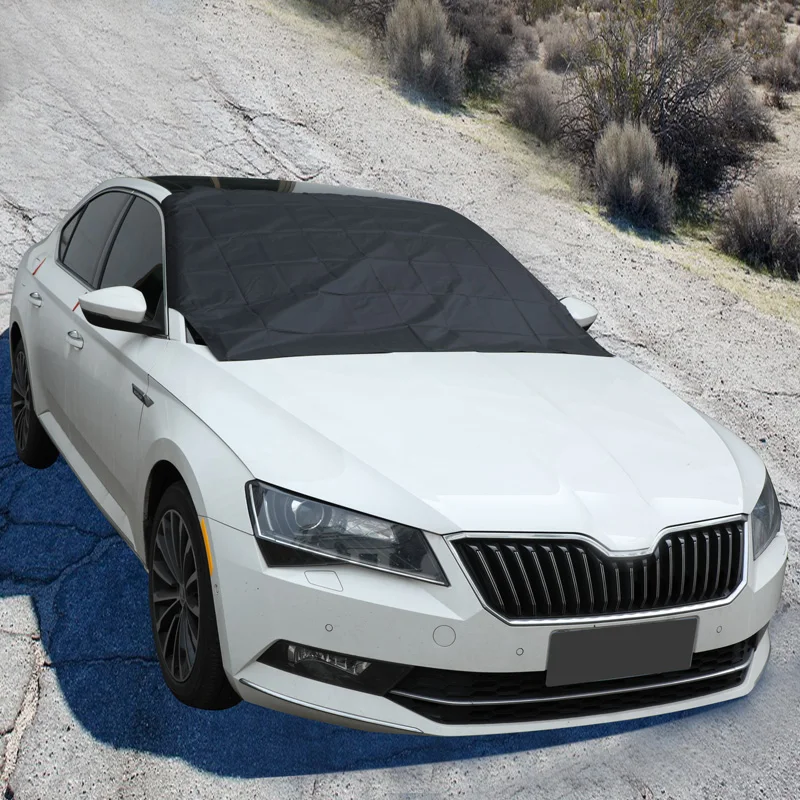 

Powerful magnet car snow block cover silver cloth magnetic snow glass for windshield winter car front window protection