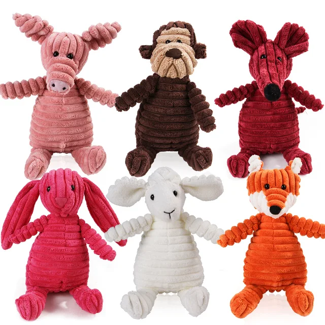 Adorable Pet Toys - non-toxic high quality corduroy fabric material, bite-resistant, soft, durable and 100% safe. 1