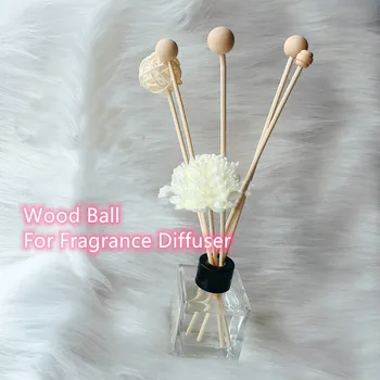 

10pcs Wood Ball For Fragrance Diffuser Aromatherapy Rattan Reed Sticks DIY Home Decoration Perfum for Homes