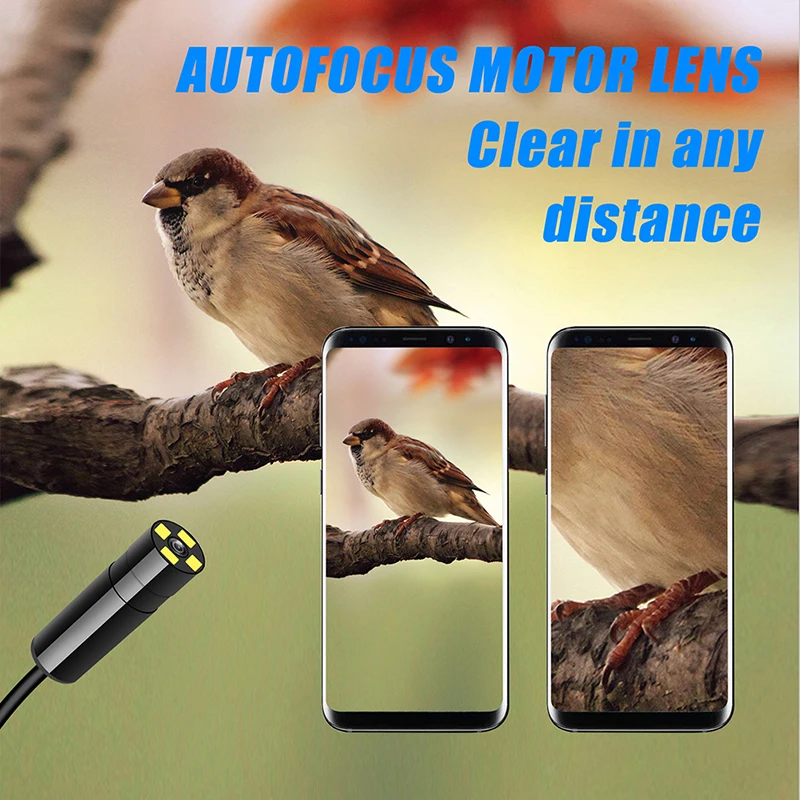 Новейший 2.0MP Автофокус WiFi эндоскоп камера IP67 1944P HD Инспекционная с 3х зумом для